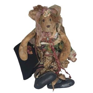 Vintage Mohair Artist Bear Denise Attwater OOAK 1/1 Primitive